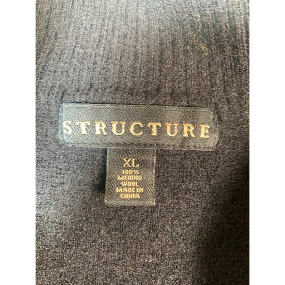 Structure merino wool zip up cardigan jacket XL - Picture 2 of 7